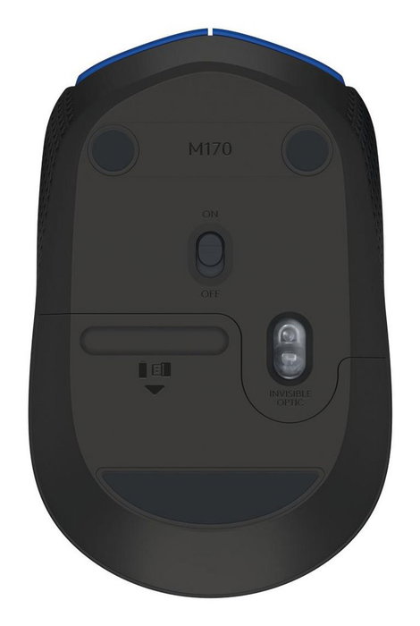 Logitech M171 - Souris sans fil 2.4 GHz, autonomie 12 mois avec une pile AA, compatible Windows/Mac/Chrome/Linux, bleue