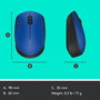 Logitech M171 - Souris sans fil 2.4 GHz, autonomie 12 mois avec une pile AA, compatible Windows/Mac/Chrome/Linux, bleue