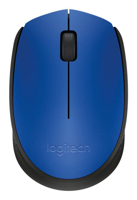 Logitech M171 - Souris sans fil 2.4 GHz, autonomie 12 mois avec une pile AA, compatible Windows/Mac/Chrome/Linux, bleue