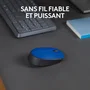 Logitech M171 Souris Sans Fil Bleue Ambidextre - Connexion 2,4 GHz, 12 Mois Autonomie, Compatible Windows/Mac/Chrome