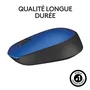 Logitech M171 Souris Sans Fil Bleue Ambidextre - Connexion 2,4 GHz, 12 Mois Autonomie, Compatible Windows/Mac/Chrome