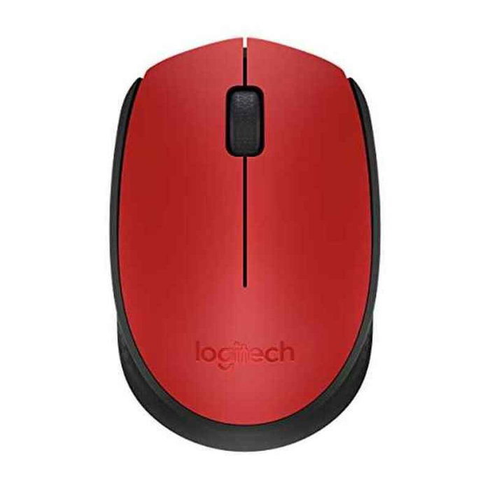 Logitech M171 Souris Sans Fil Ambidextre Rouge et Noir