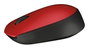 Logitech M171 Souris Sans Fil 2.4 GHz, Autonomie 12 Mois, Rouge, Connexion Plug-and-Play USB, Compatible Windows/macOS/ChromeOS/Linux