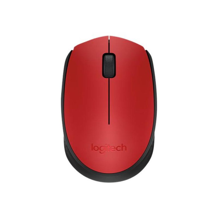 Logitech M171 Souris Sans Fil Ambidextre Rouge et Noir