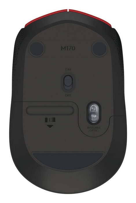 Logitech M171 Souris sans fil Optique Rouge