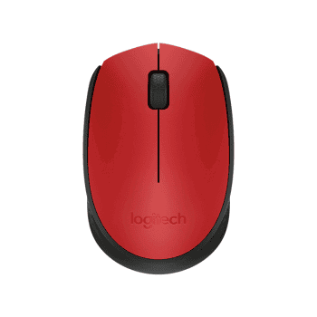 Logitech M171 Souris Sans Fil Ambidextre Rouge et Noir