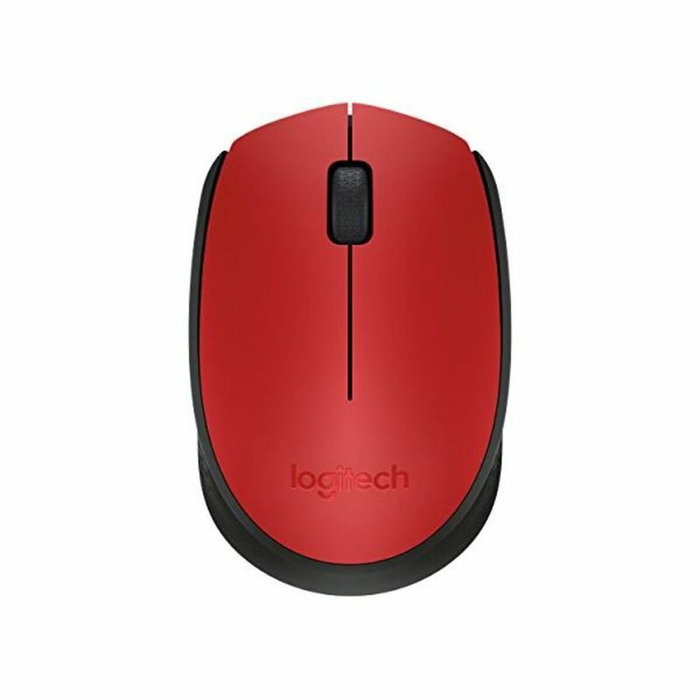 Logitech M171 Souris Sans Fil Ambidextre Rouge et Noir