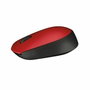 Logitech M171 Souris Sans Fil Ambidextre Rouge et Noir