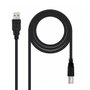Nanocable 10.01.0103-BK Câble USB 2.0 A Mâle vers B Mâle pour Imprimante - 1.8 mètres - Noir