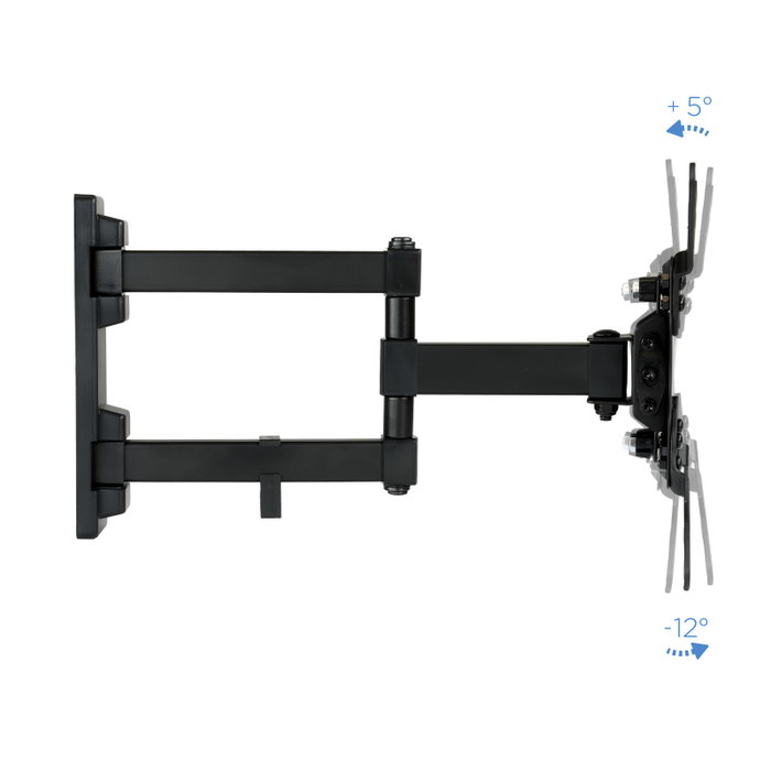 Tooq Support Mural pour TV 13-42 Pouces, écran Plat, Inclinable +5/-12, Pivotant +90/-90, Nivelable +3/-3, Distance 60-364mm, Charge Max 20kg Tooq Support Mural pour TV 13-42 Pouces, écran Plat, Inclinable +5/-12, Pivotant +90/-90, Nivelable +3/-3, Distance 60-364mm, Charge Max 20kg