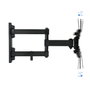 Tooq Support Mural pour TV 13-42 Pouces, écran Plat, Inclinable +5/-12, Pivotant +90/-90, Nivelable +3/-3, Distance 60-364mm, Charge Max 20kg