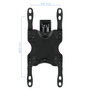 Tooq Support Mural pour TV 13-42 Pouces, écran Plat, Inclinable +5/-12, Pivotant +90/-90, Nivelable +3/-3, Distance 60-364mm, Charge Max 20kg