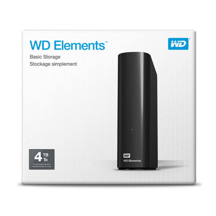 Disque Dur Externe Western Digital WD Elements Desktop WDBWLG0040HBK-EESN 4 TB 3,5" USB 3.0 Magnétique 4 TB Disque Dur Externe Western Digital WD Elements Desktop WDBWLG0040HBK-EESN 4 TB 3,5" USB 3.0 Magnétique 4 TB
