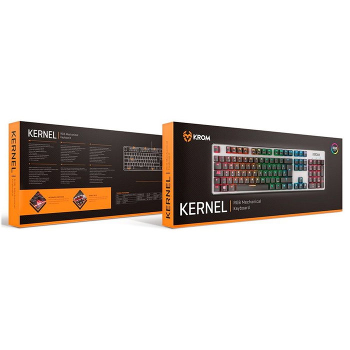 Clavier pour jeu Krom Kernel Noir Espagnol Qwerty