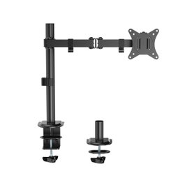 Ewent EW1510 Support pour moniteur de bureau 13-34 pouces, bras unique, VESA 75x75/100x100 mm, inclinaison et rotation, charge max 9 kg