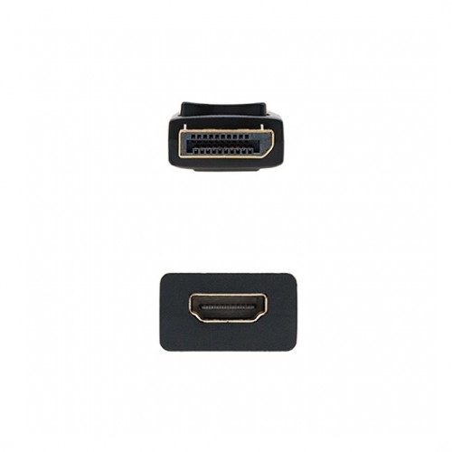 Nanocable 10.16.0502 Adaptateur DisplayPort vers HDMI mâle-femelle 15 cm noir