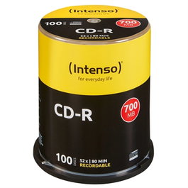 Intenso 1001126 CD-R Vierges 700MB 80min Lot de 100 - Vitesse 52x