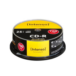 Intenso 1001124 CD-R Vierges 700Mo 80min Lot de 25 - Vitesse 52x