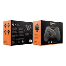 Krom Key Manette USB Filaire pour PC avec Double Moteur de Vibration Rétroéclairage