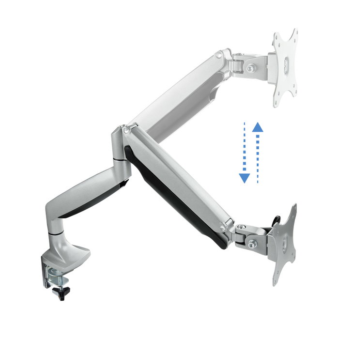 TooQ DB3032TNR Support de Table pour Moniteur 13-32 Pouces, Inclinable, Rotation, Platine, 9 kg