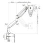 TooQ Support de bureau pour écran DB3032TNR-S Argenté (13-32 pouces)
