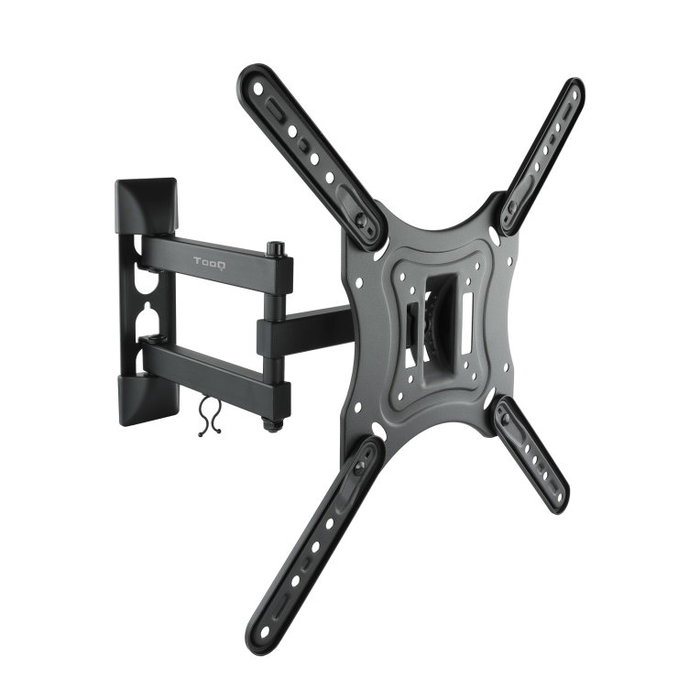 Tooq LP6055TN Support Mural TV 23-55 Pouces Noir Inclinable Rotatif VESA 400x400mm 30kg