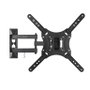 Tooq LP6055TN Support Mural TV 23-55 Pouces Noir Inclinable Rotatif VESA 400x400mm 30kg