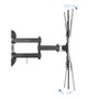 Tooq LP6055TN Support Mural TV 23-55 Pouces Noir Inclinable Rotatif VESA 400x400mm 30kg