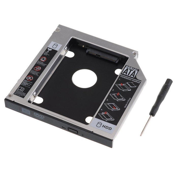 Ewent EW7005 Adaptateur SATA III pour SSD 2,5" vers baie CD/DVD 12,7 mm