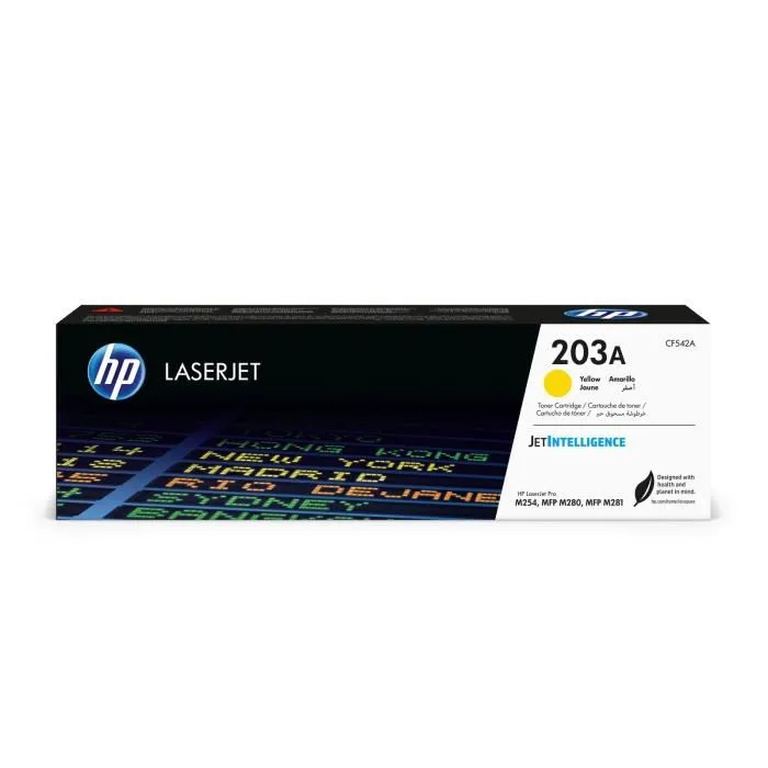 HP Cartouche de toner jaune CF542A authentique pour imprimante HP Color LaserJet Pro M254, M280, M281 (203A) HP Cartouche de toner jaune CF542A authentique pour imprimante HP Color LaserJet Pro M254, M280, M281 (203A)