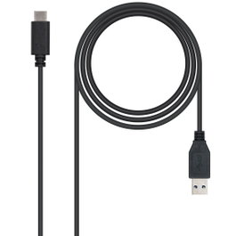 Nanocable Câble USB 3.1 Gen2 10Gbps USB-C vers USB-A 1.0m Noir