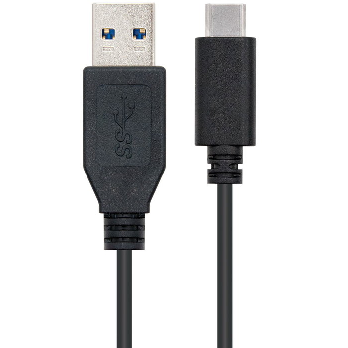 Nanocable Câble USB 3.1 Gen2 10Gbps USB-C vers USB-A 1.0m Noir