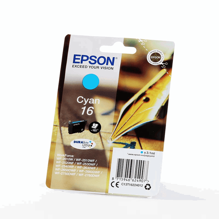 Epson C13T16224012 Cartouche d'encre cyan pour imprimante (Ink 16) Epson C13T16224012 Cartouche d'encre cyan pour imprimante (Ink 16)