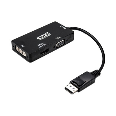 Nanocable Convertisseur DisplayPort vers VGA DVI HDMI 3 en 1 15 cm Noir Nanocable Convertisseur DisplayPort vers VGA DVI HDMI 3 en 1 15 cm Noir