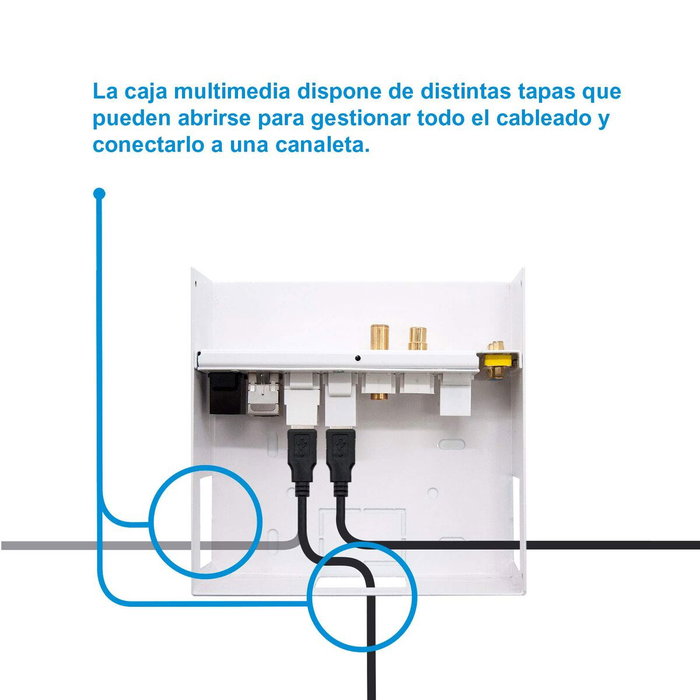 Boîte de Connexion pour Tableau Intéractif NANOCABLE 10.35.0003 Blanc