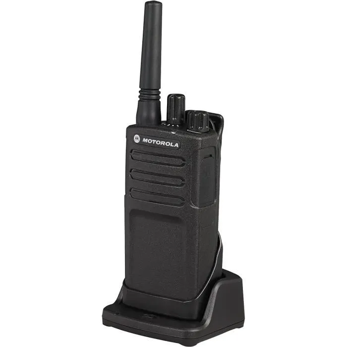 Motorola Talkie-walkie professionnel XT420 RMP0166BHLAA, portée 9 km, autonomie 20h, clonage, surveillance de pièce