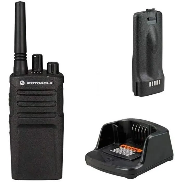 Motorola Talkie-walkie professionnel XT420 RMP0166BHLAA, portée 9 km, autonomie 20h, clonage, surveillance de pièce