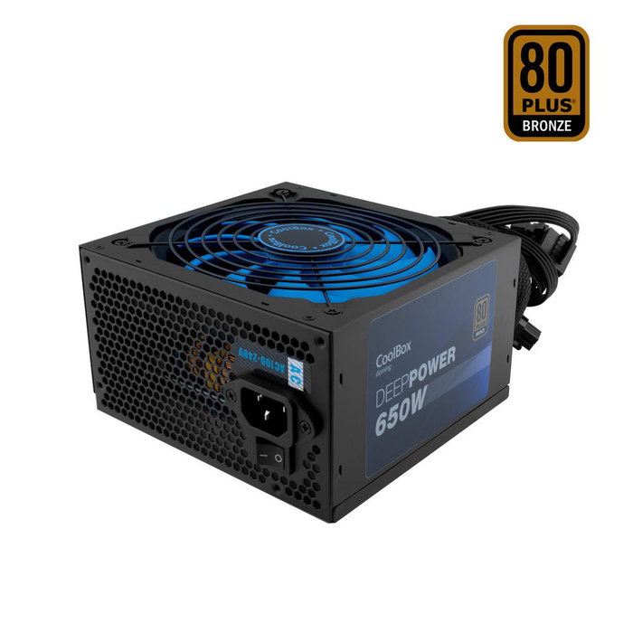 Coolbox Gaming Deeppower 650W Alimentation PC 80 PLUS Bronze Ventilateur 140mm Silencieux Full Range Coolbox Gaming Deeppower 650W Alimentation PC 80 PLUS Bronze Ventilateur 140mm Silencieux Full Range