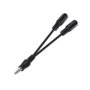 Nanocable Câble audio stéréo 1 x Jack 3,5 mm mâle vers 2 x Jack 3,5 mm femelle, 15 cm