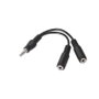 Nanocable Câble audio stéréo 1 x Jack 3,5 mm mâle vers 2 x Jack 3,5 mm femelle, 15 cm