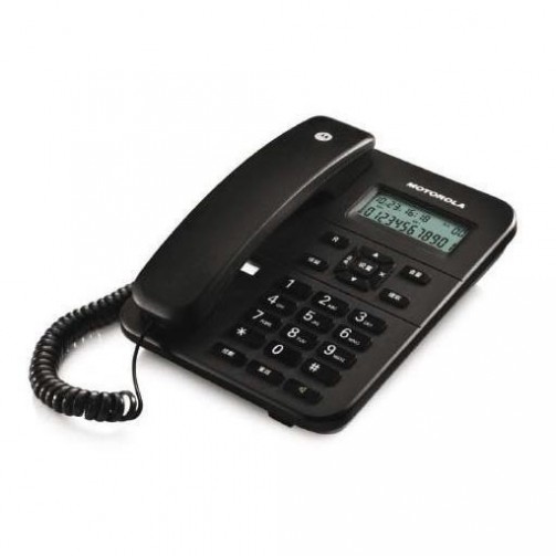 Motorola CT202 Téléphone Analogique Noir avec Affichage LCD et Haut-Parleur