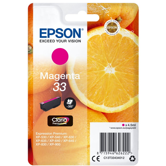 Epson Cartouche d'encre Claria Premium 33 T3343 Magenta