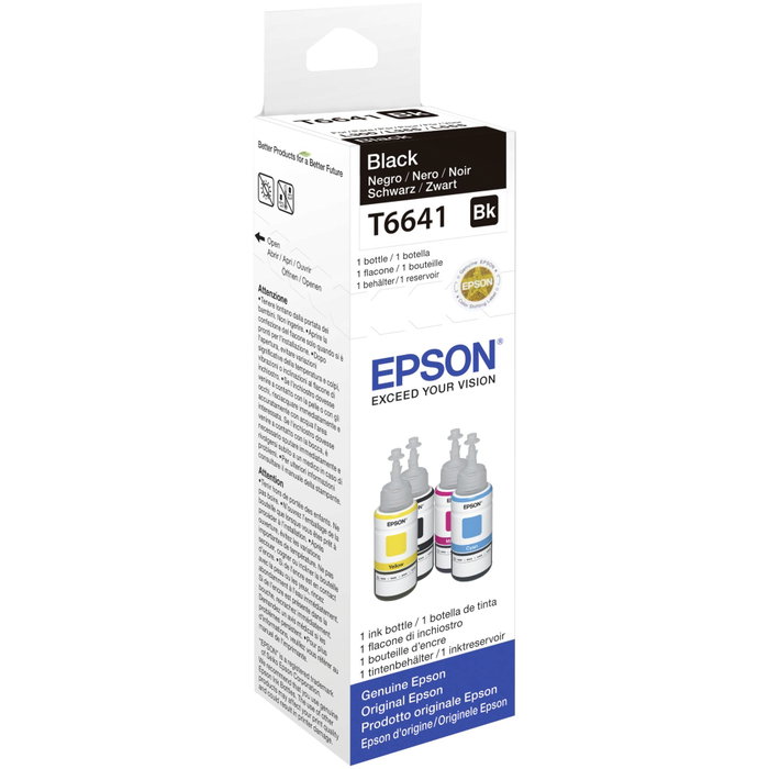 Epson Bouteille d'encre EcoTank T6641 Noir 70ml Epson Bouteille d'encre EcoTank T6641 Noir 70ml