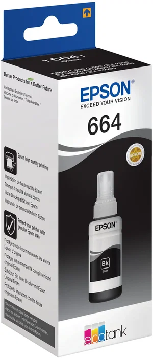 Epson Bouteille d'encre EcoTank T6641 Noir 70ml Epson Bouteille d'encre EcoTank T6641 Noir 70ml