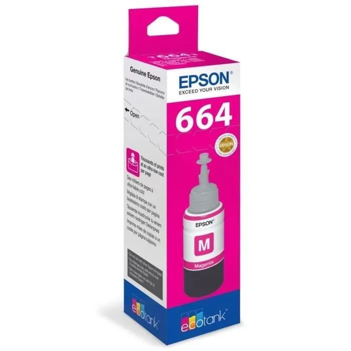 Epson Cartouche d'encre EcoTank T664340 Magenta 70ml Epson Cartouche d'encre EcoTank T664340 Magenta 70ml