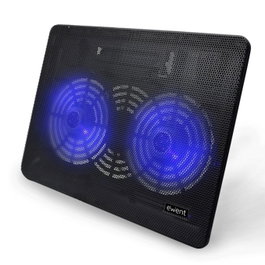 Ewent Support Refroidisseur Ordinateur Portable avec 2 Ventilateurs Silencieux 125mm, USB, Jusqu'à 17 Pouces