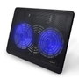 Ewent Support Refroidisseur Ordinateur Portable avec 2 Ventilateurs Silencieux 125mm, USB, Jusqu'à 17 Pouces