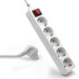 Ewent EW3916 Multiprise 5 Prises 16A avec Interrupteur Lumineux et Protection Enfants - Noir