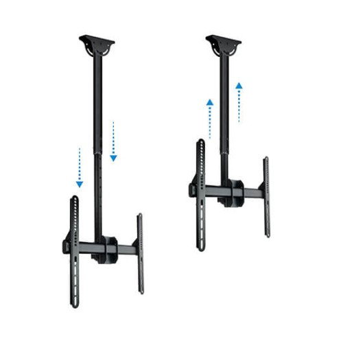 TOOQ LPCE1155TSLI-B Support Mural pour TV et Moniteur 32-55 Pouces Compatible VESA 400x400 Inclinable et Rotatif Noir