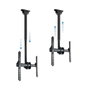 TOOQ LPCE1155TSLI-B Support Mural pour TV et Moniteur 32-55 Pouces Compatible VESA 400x400 Inclinable et Rotatif Noir